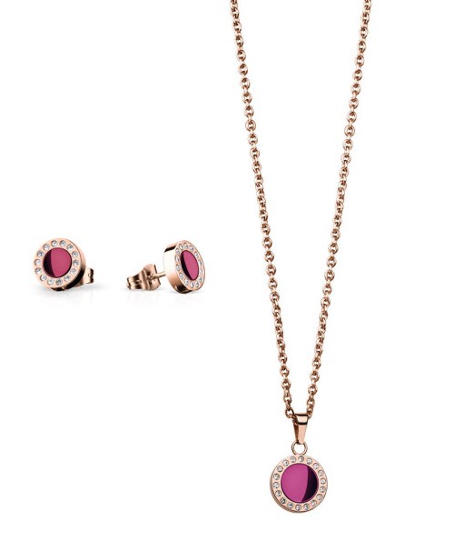 Bering Damen Schmuckset ForYou 427-707-Purple Edelstahl roségold 