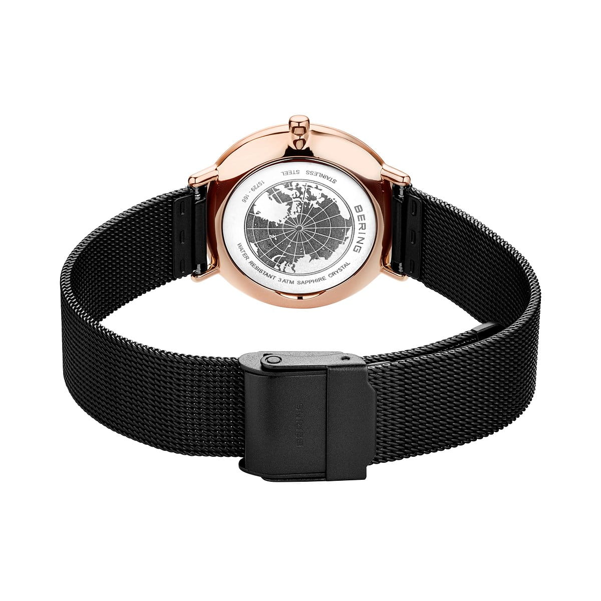 Bering Damen Armbanduhr 15729-166 Ultra Slim roségold schwarz