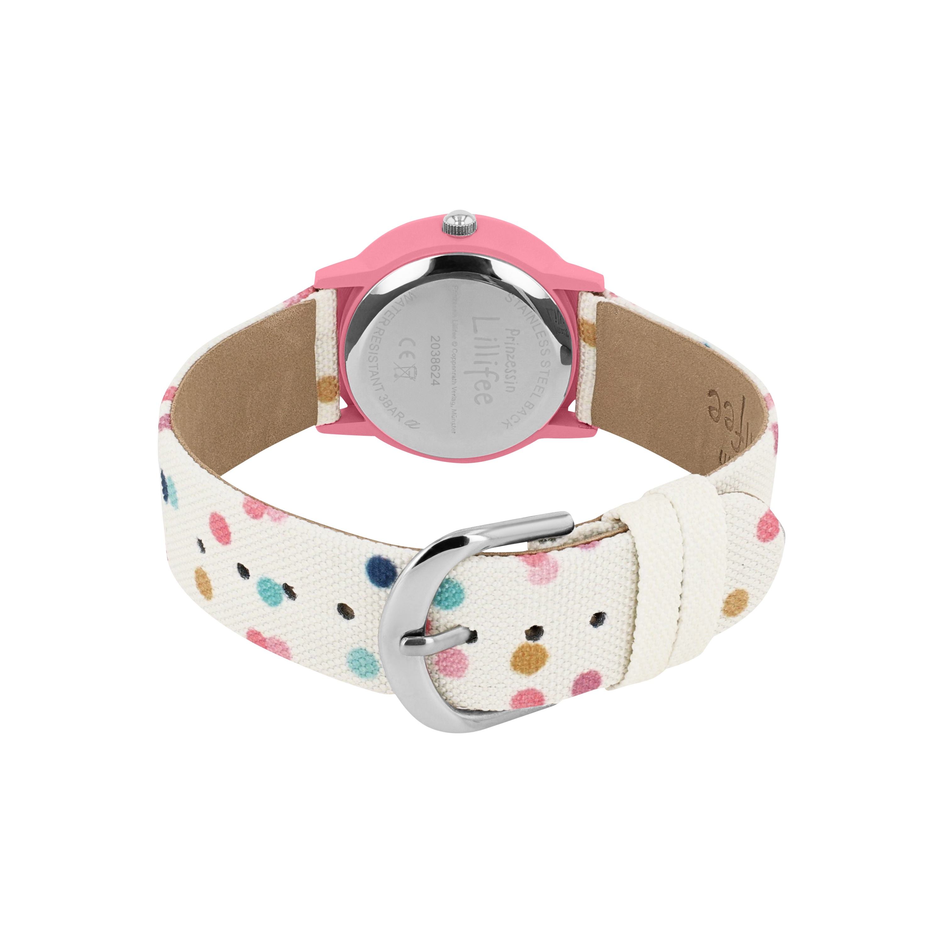 Prinzessin Lillifee Mädchen Armbanduhr 2038624 Textilband Rehkitz rosa