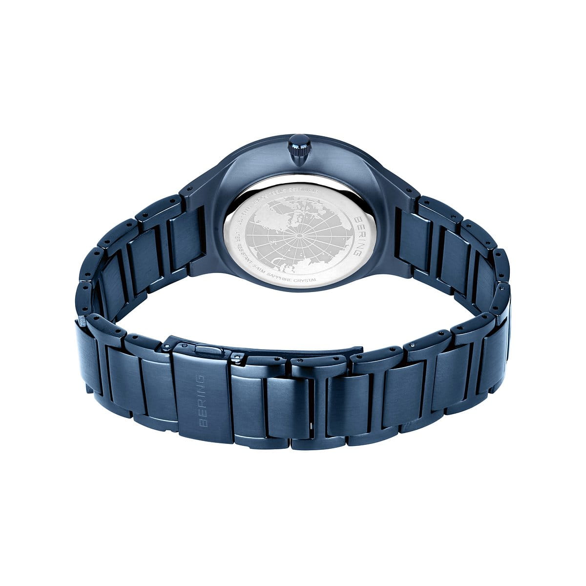 Bering Herren Armbanduhr 14442-797 Slim Solar Edelstahl blau