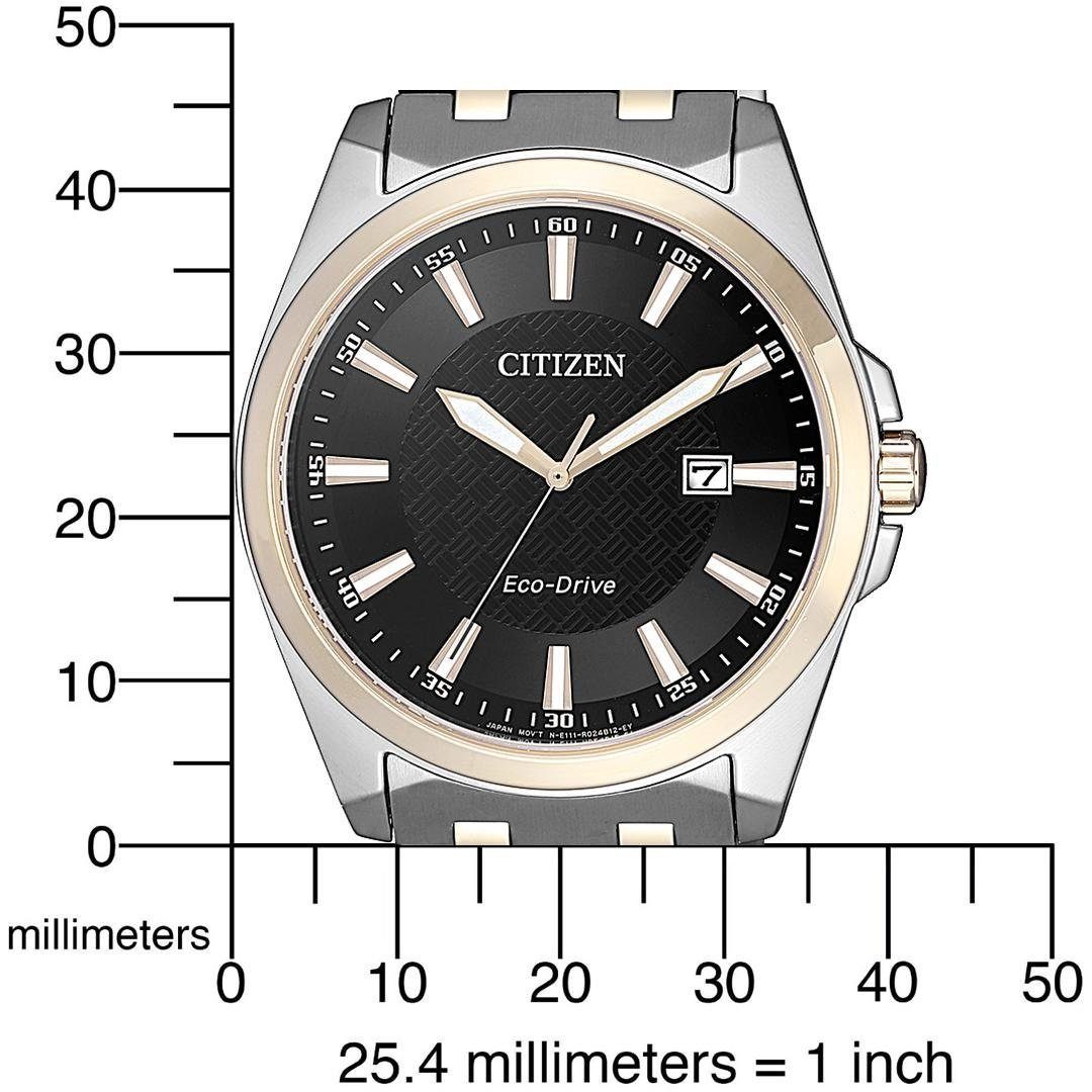 Citizen Herren Armbanduhr BM7109-89E Eco Drive Bicolor