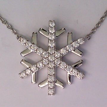 CEM Damen Halskette S-00594C Schneeflocke Silber