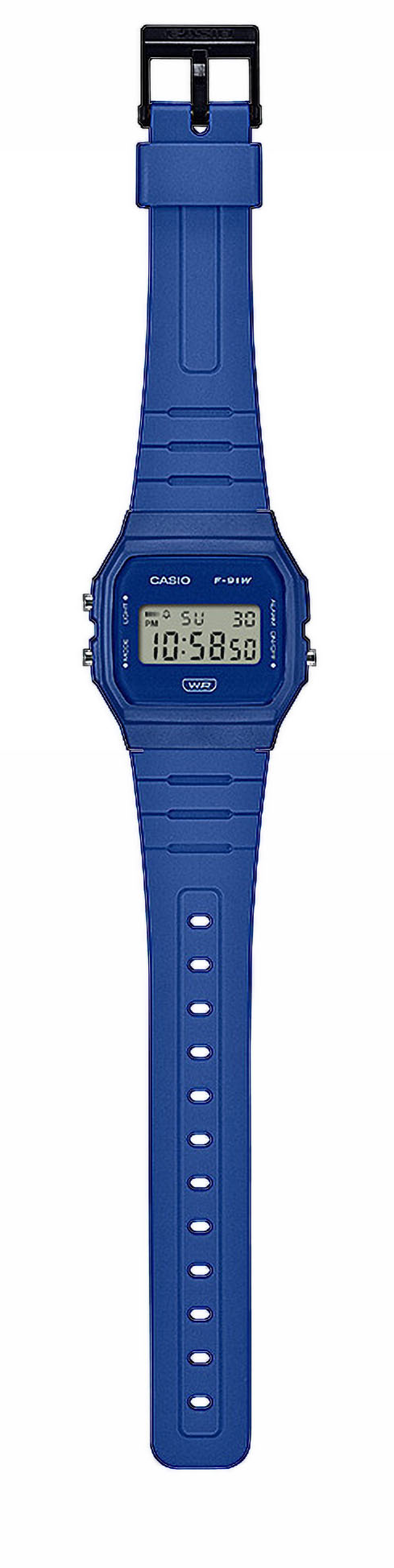 Casio Armbanduhr F-91WB-2A1EF digital blau