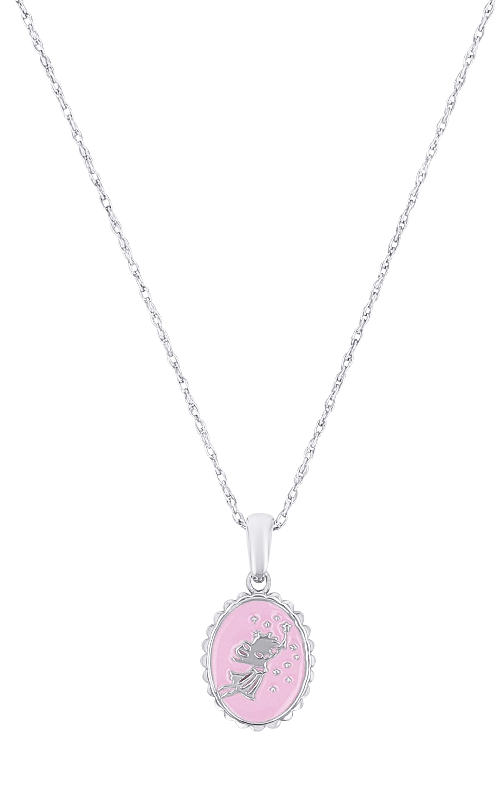 Lillifee Mädchen Halskette 2038745 Silber 925 mit Anhänger Emaille rosa