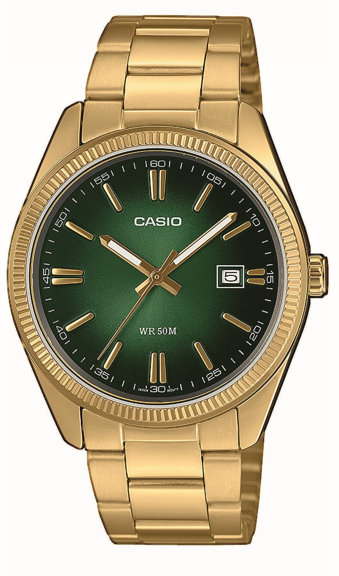 Casio Herren Armbanduhr MTP-1302PGC-3AVEF analog gelbgold IP