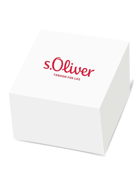 s.Oliver Mädchen Ohrstecker 2038780 Herz Silber Emaille rot