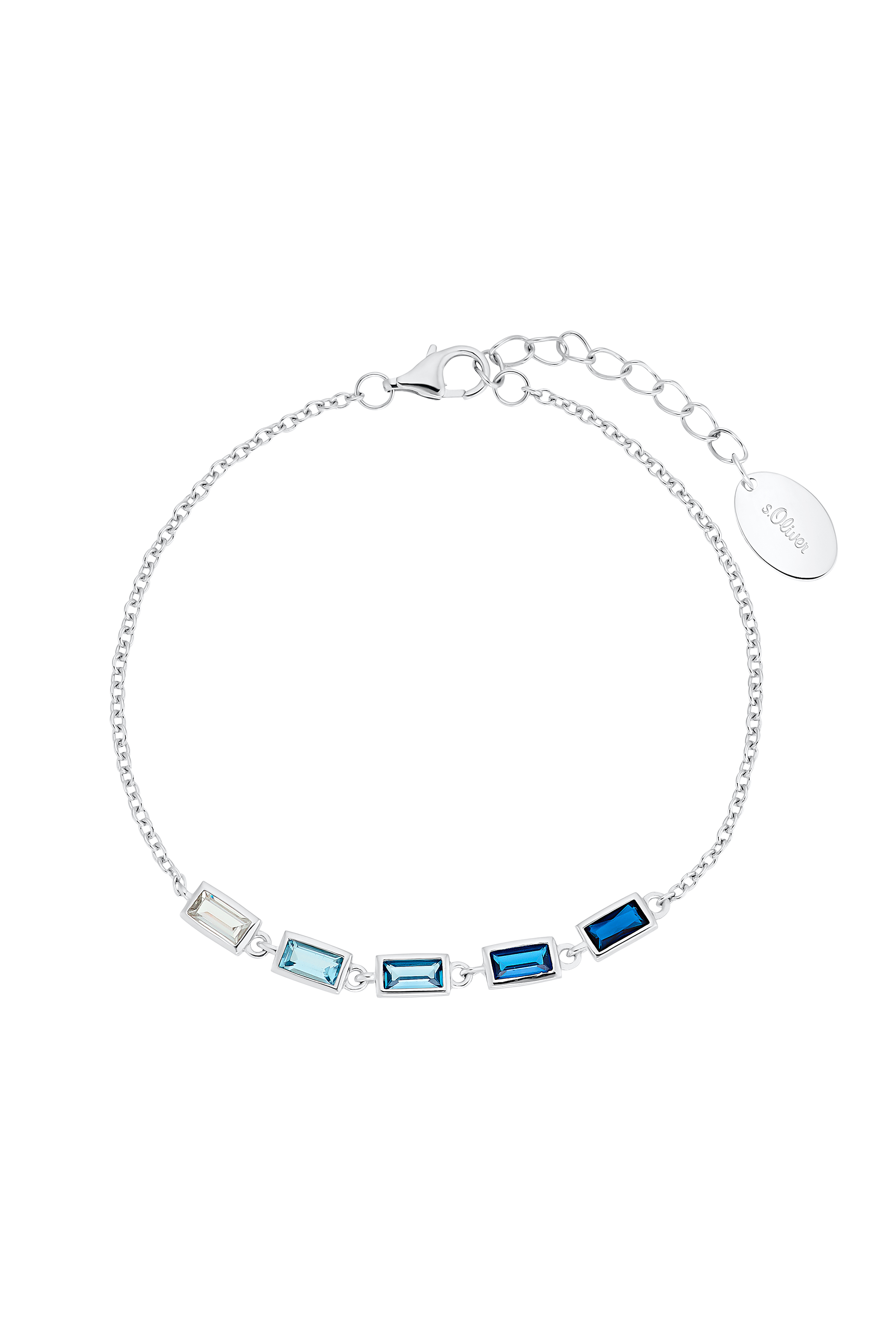 s.Oliver Damen Armband 2031408 Silber Zirkonia blau