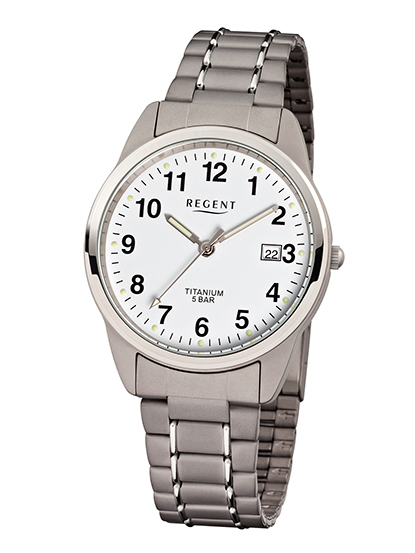 Regent Herren Armbanduhr F-432 Titan