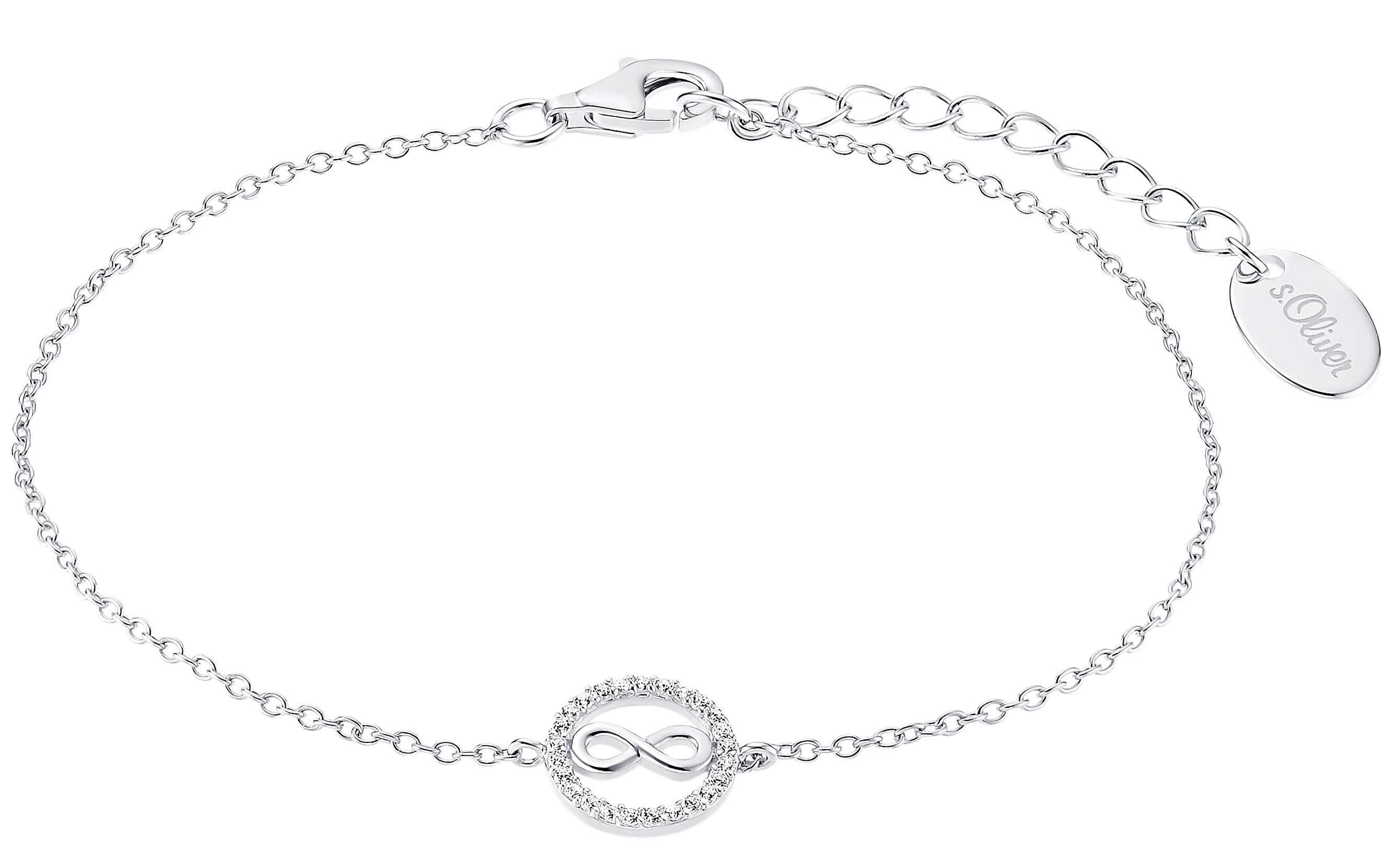 s.Oliver Damen Armband 2032571 Kreis Infinity Zirkonia Silber
