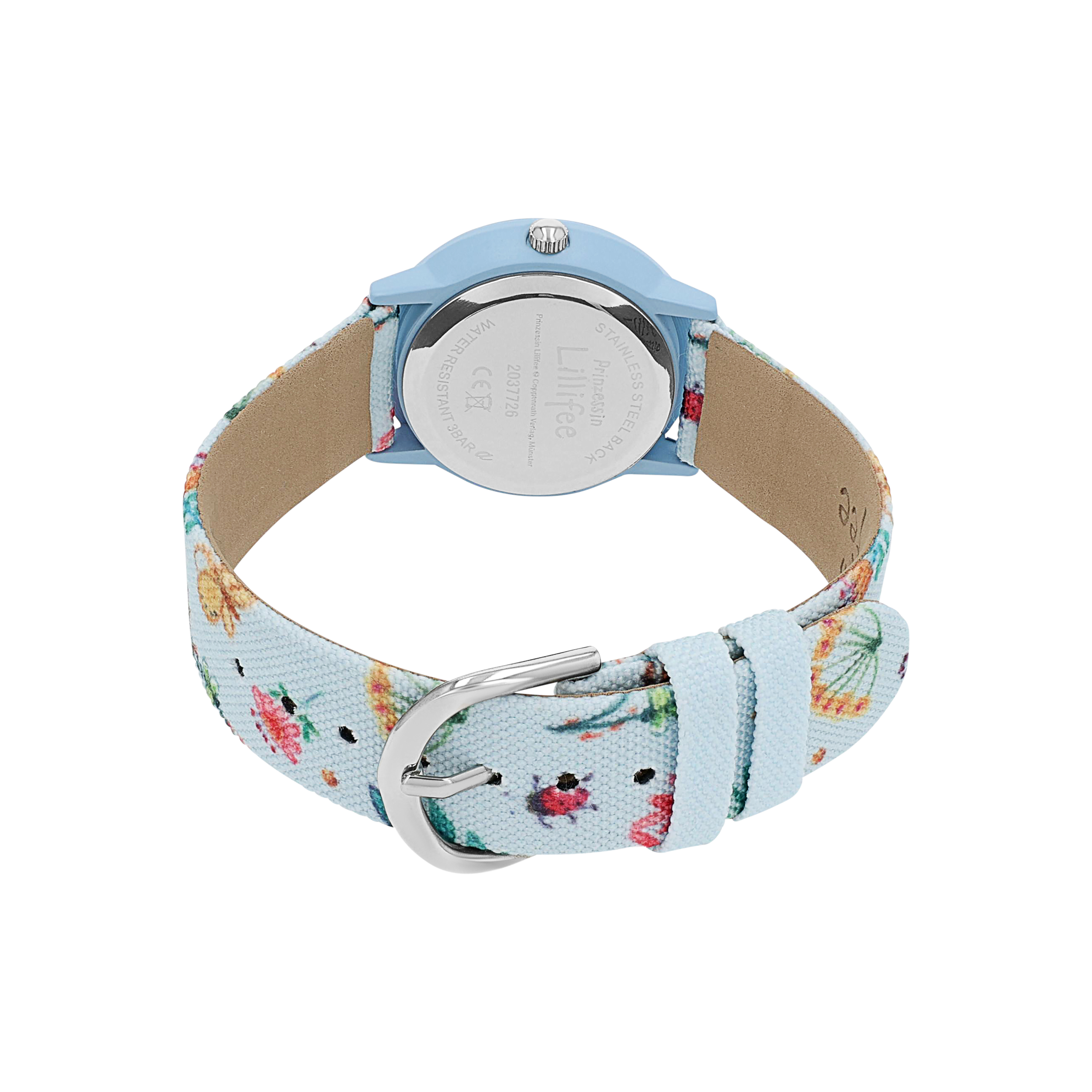 Prinzessin Lillifee Mädchen Armbanduhr 2037726 Textilband Tier- und Naturmotive hellblau