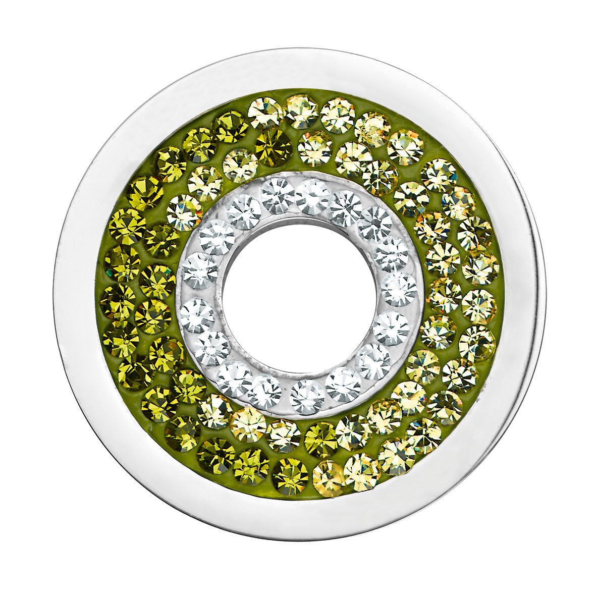 CEM Coins CS185/CS186 Edelstahl Kristall grün melliert