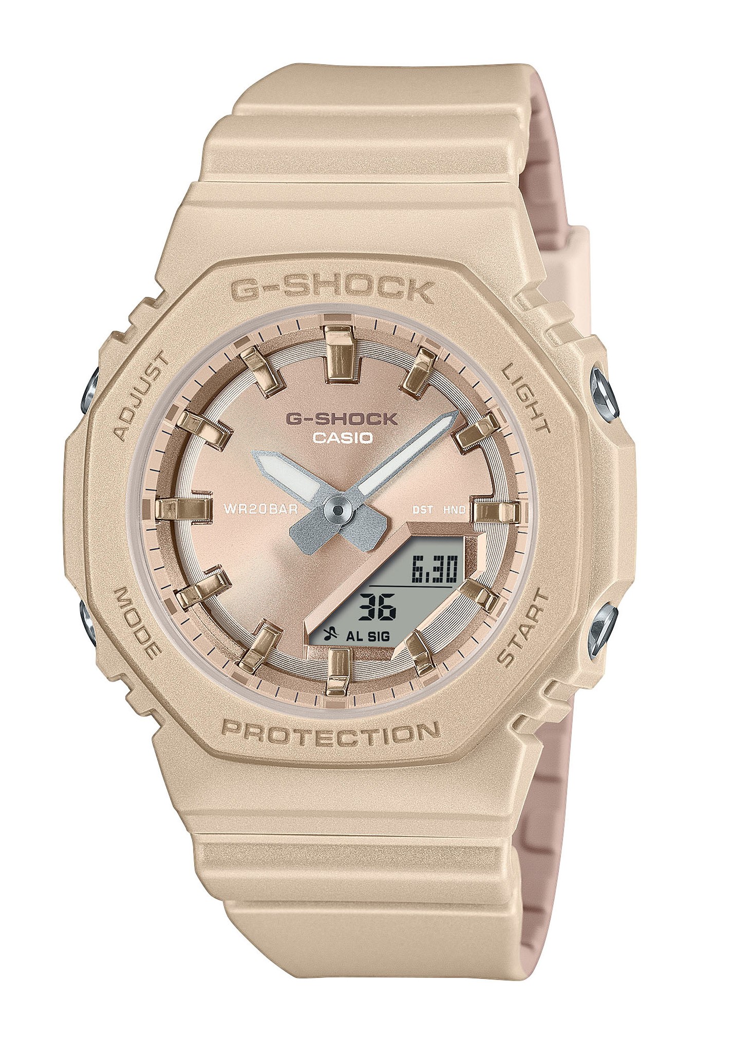 Casio Damen Armbanduhr G-Shock GMA-P2100ST-9AER Perlmuttglanz analog digital