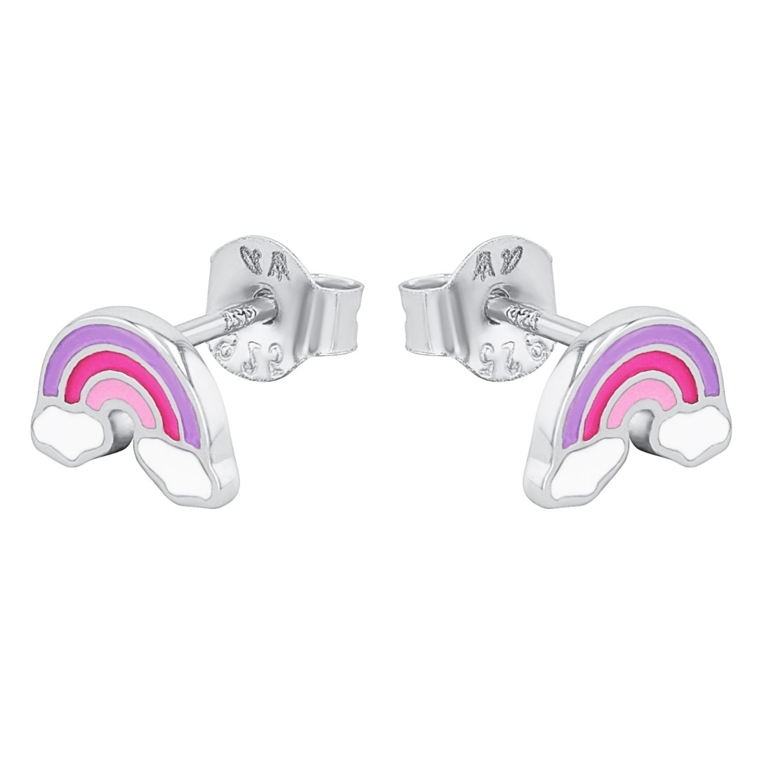 Lillifee Mädchen Ohrstecker 2037895 Silber 925 Regenbogen Emaille bunt