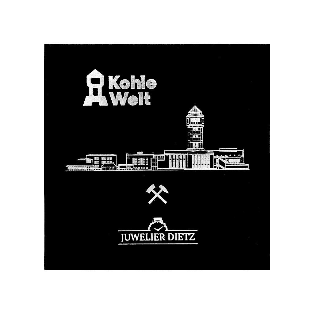 Juwelier Dietz "DIE KohleWelt UHR" Edelstahl Lederband schwarz