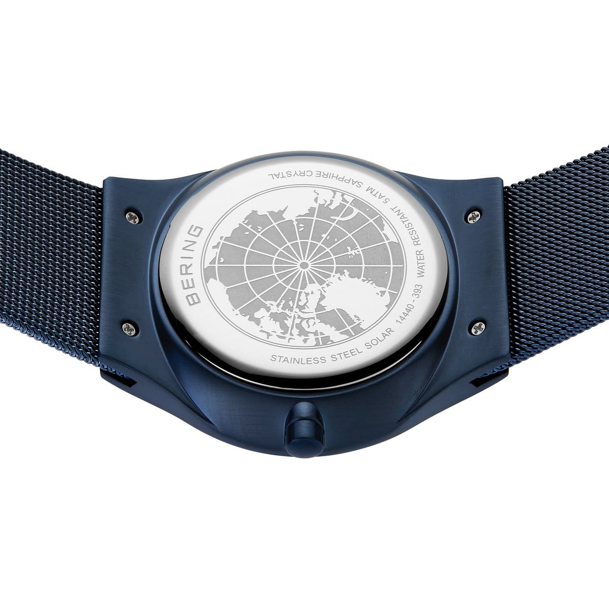 Bering Herren Armbanduhr 14440-393 Slim Solar blau