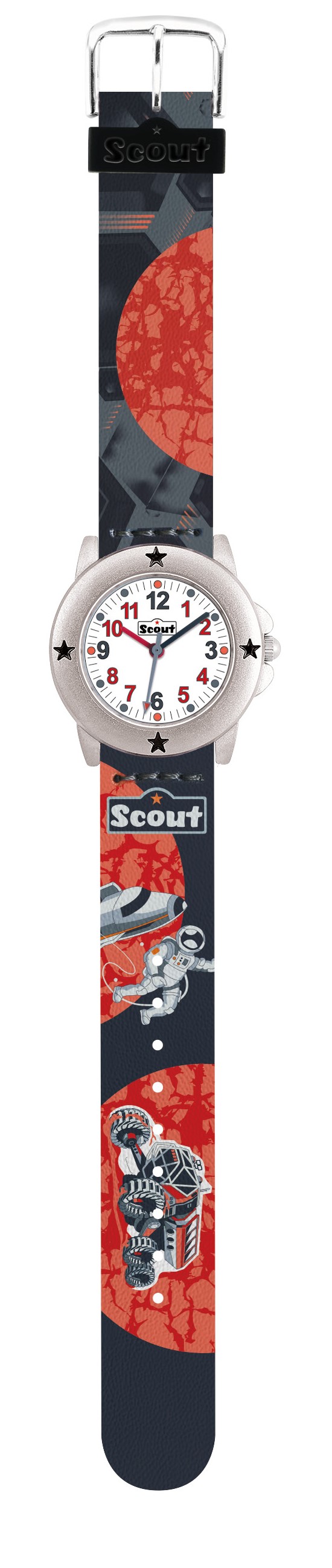 Scout Jungen Armbanduhr Star Kids 280393038 Weltraum, Astronaut, Raumschiff