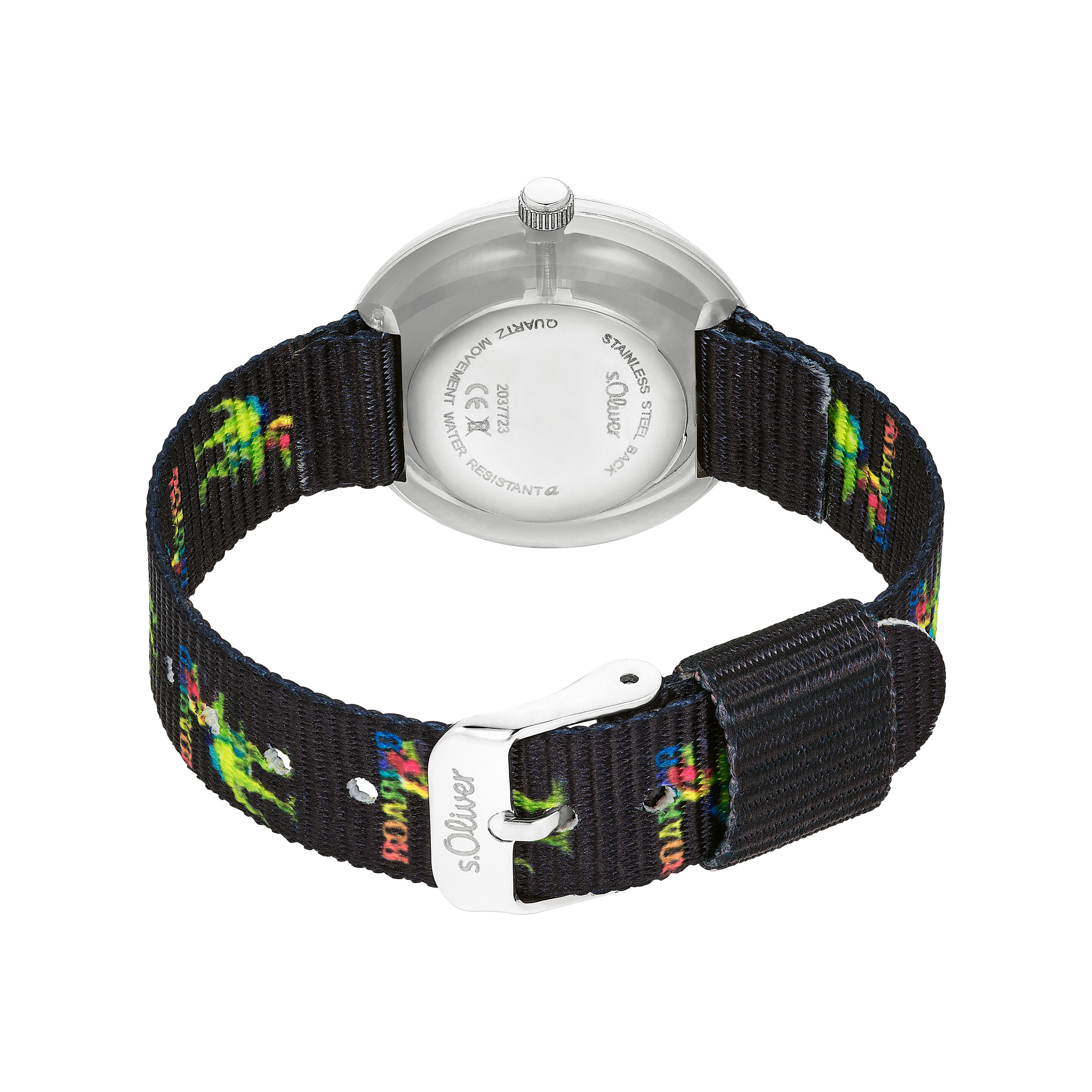 s.Oliver Jungen Armbanduhr 2037723 Textilband Dino