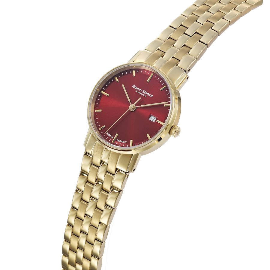 Bruno Söhnle Damen Armbanduhr Rondo 17-33106-542 gelbgold IP