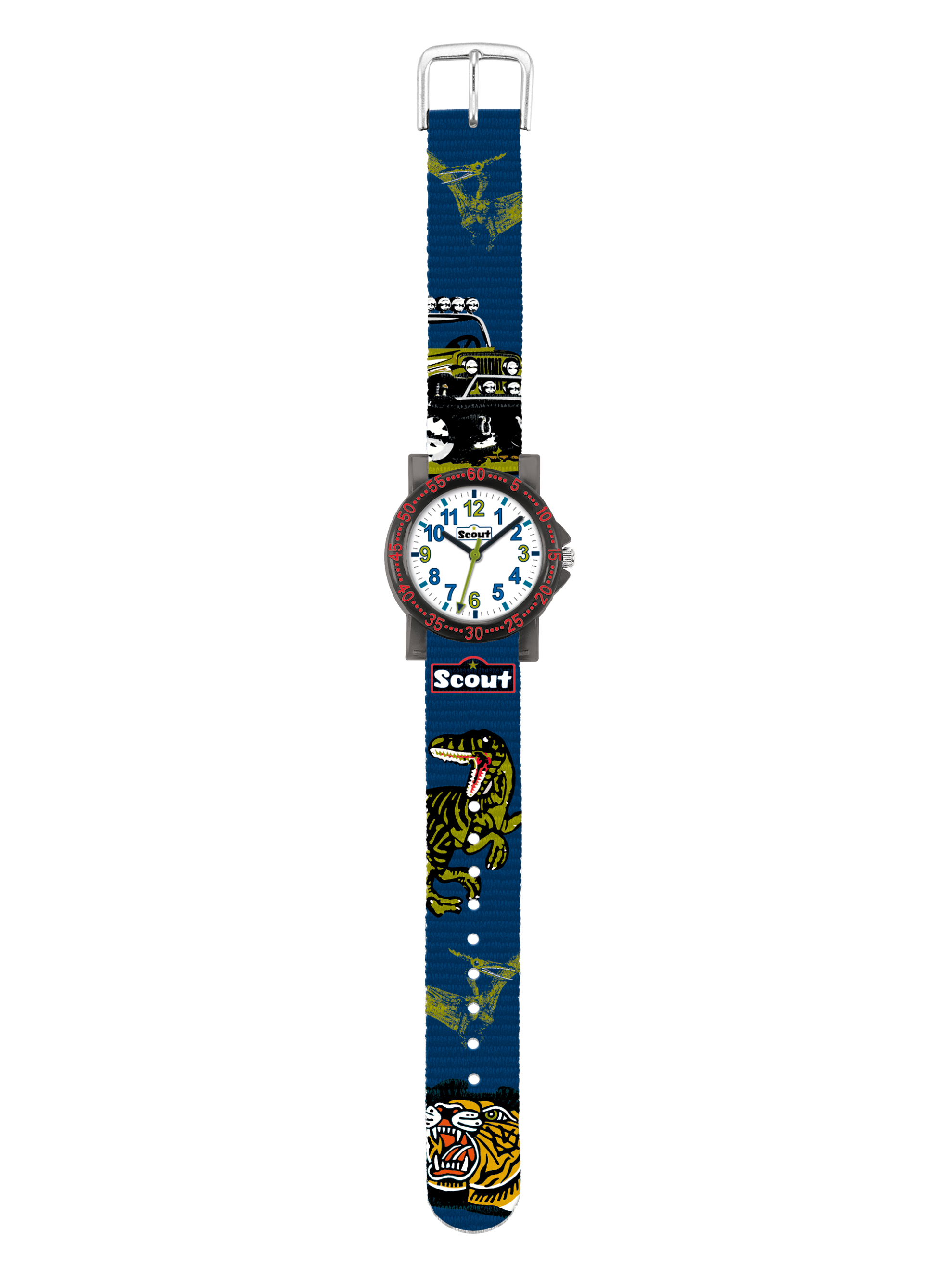 Scout Kinder Armbanduhr  The IT-Collection 280375016 Jungle blau