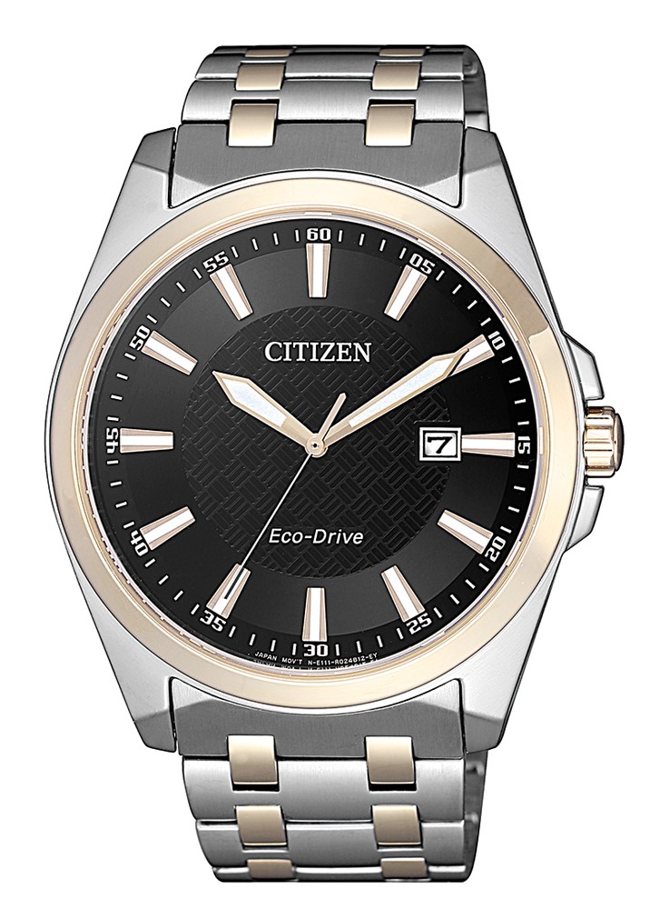 Citizen Herren Armbanduhr BM7109-89E Eco Drive Bicolor