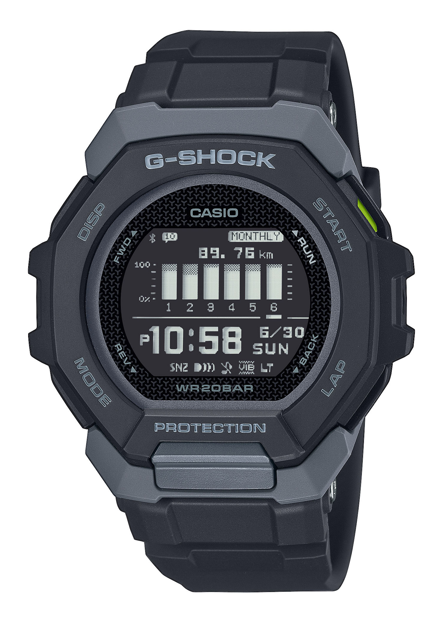 Casio G-Shock GBD-300-1ER G-SQUAD Bluetooth digital schwarz grau