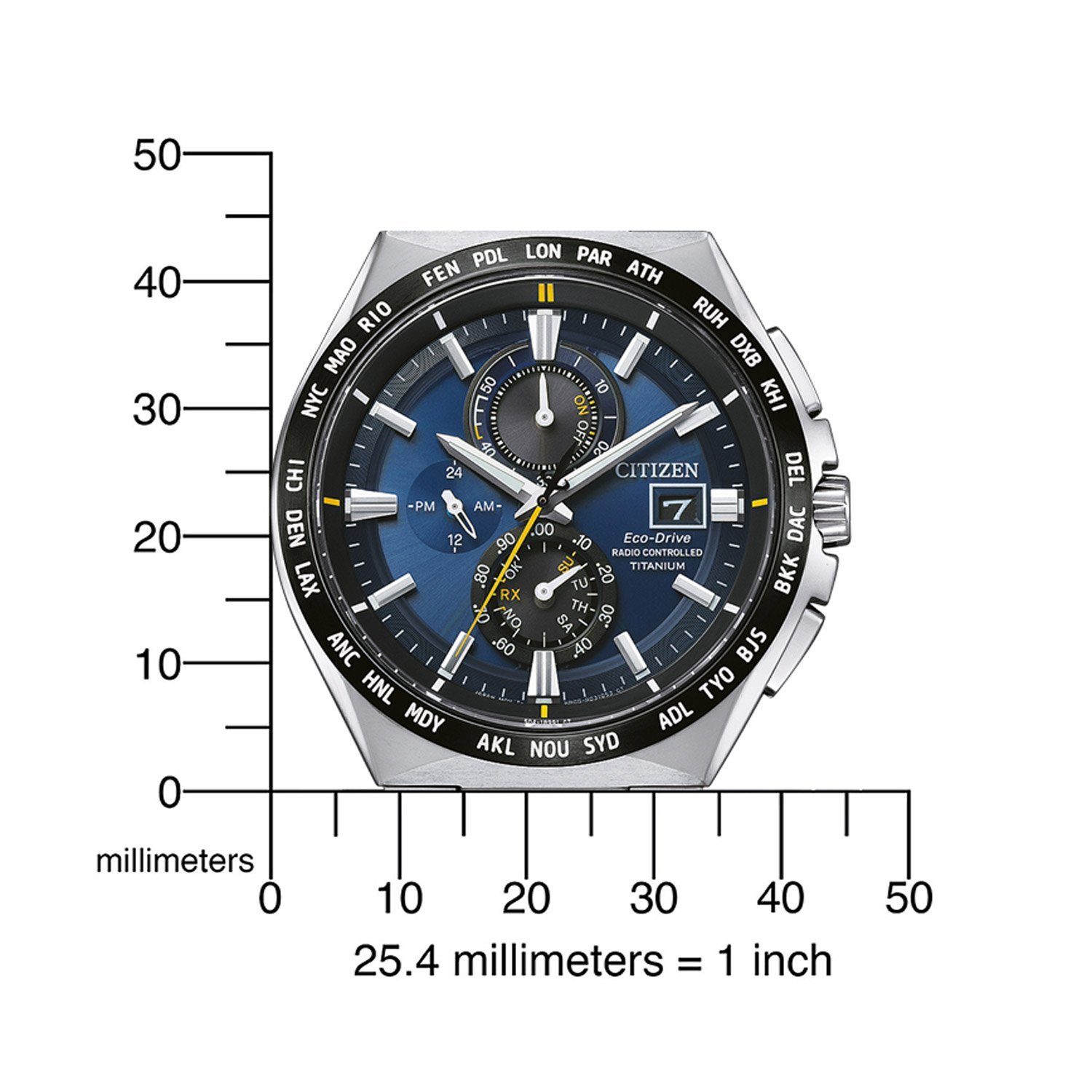 Citizen Herren Armbanduhr AT8234-85L Funk Eco Drive Super Titanium