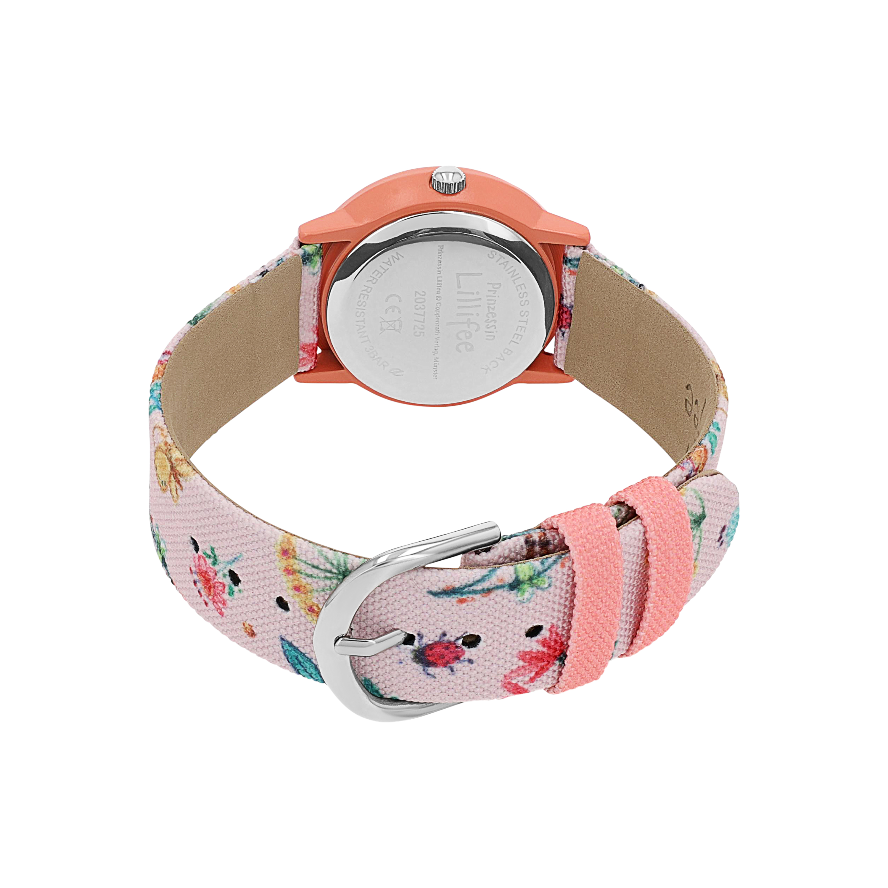 Prinzessin Lillifee Mädchen Armbanduhr 2037725 Textilband Tier- und Naturmotive orange