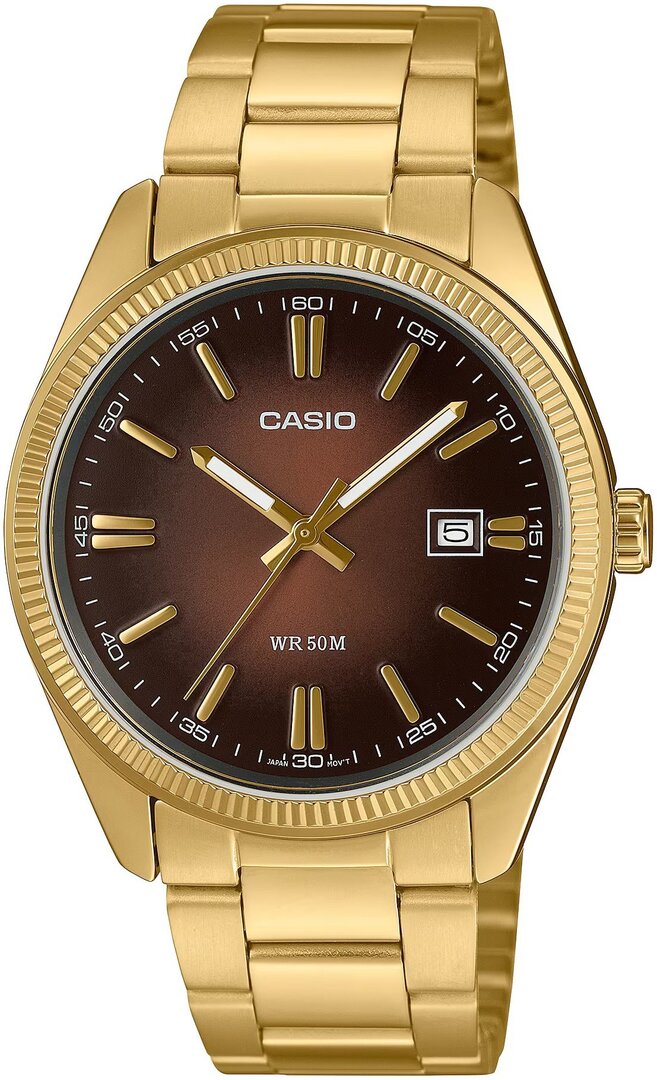 Casio Herren Armbanduhr MTP 1302PGC 5AVEF analog gelbgold IP