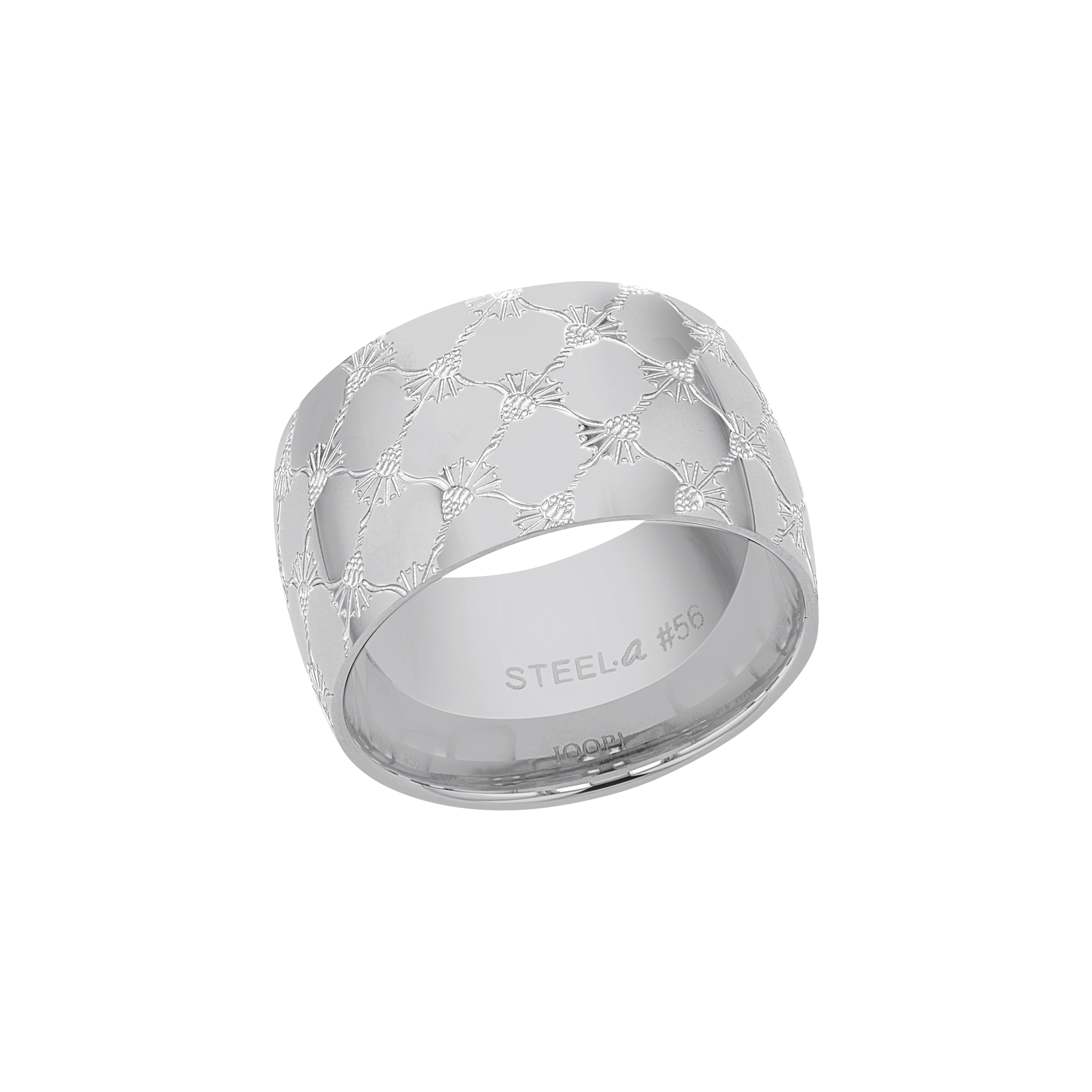 JOOP! Damen Ring 2039808 2039809 2039810 Edelstahl mit Kornblumenmuster